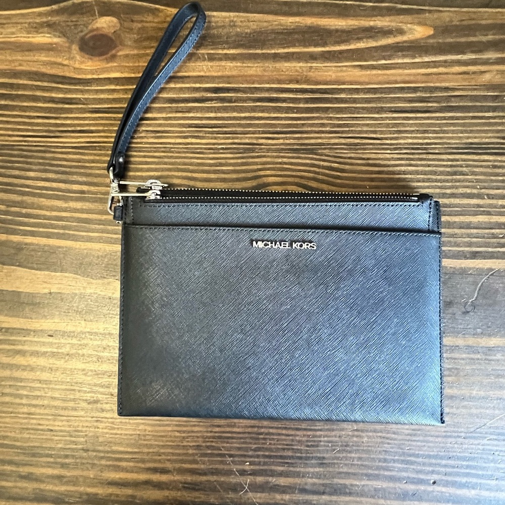 Michael Kors Black Wristlet Clutch